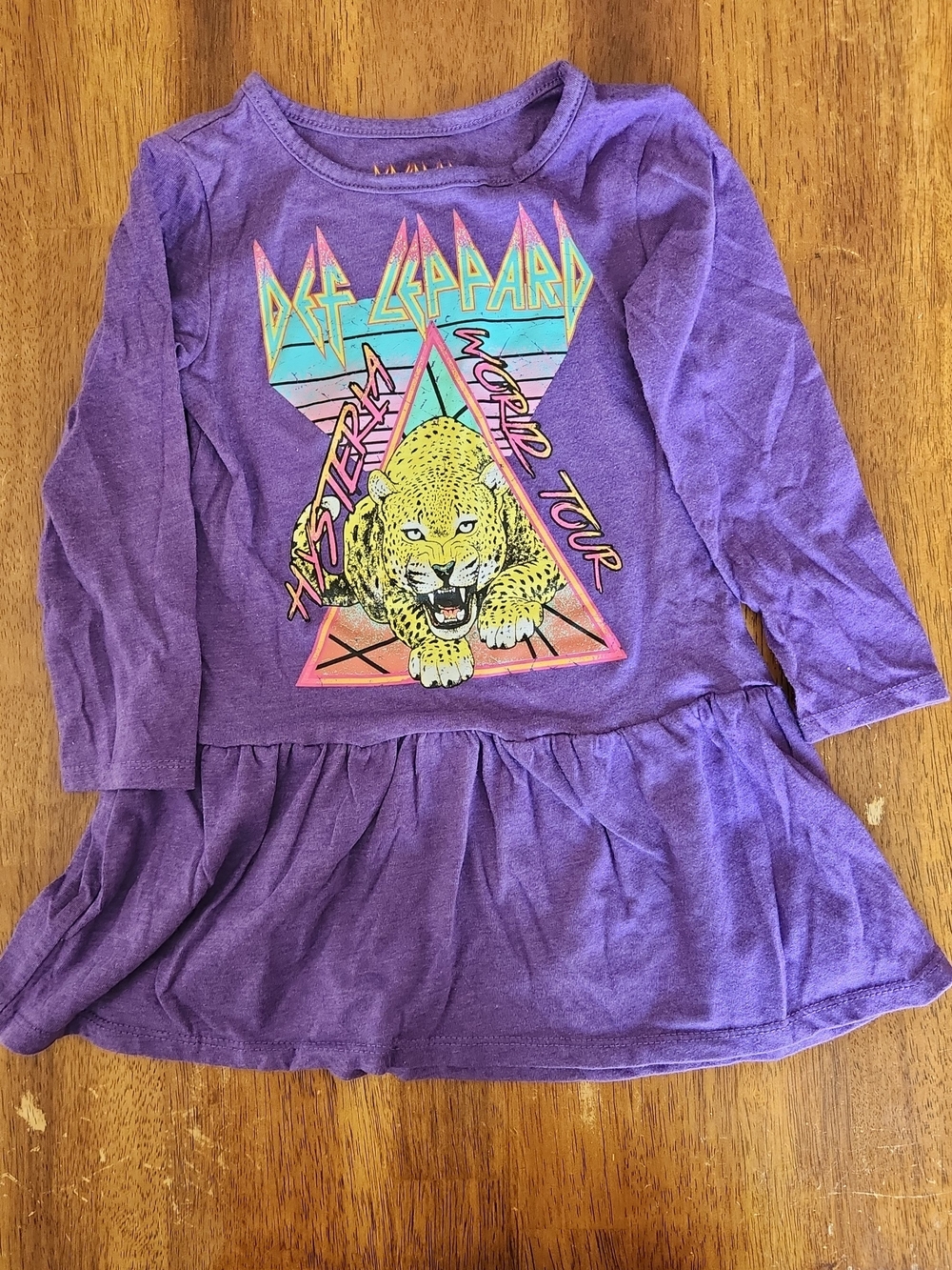 Def Leppard Purple Long Sleeve Graphic Dreas For Kids